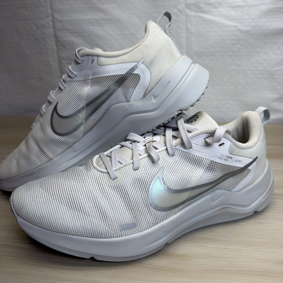 Nike Shoes - Nike Downshifter 12 White Low Top Lace Up Women's Athletic Sneaker New Size 11